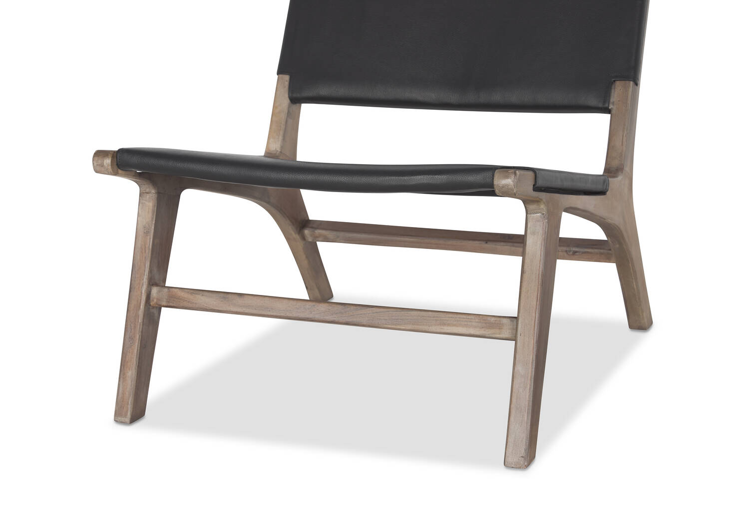 Fauteuil en cuir Kiedis -Portica cendré