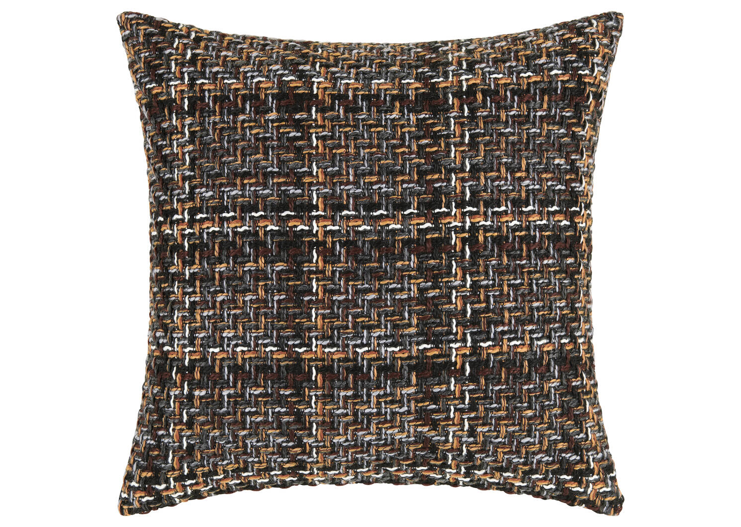Coussin tweed Bernadette 20x20 noir/mult