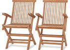 Galiano Arm Chairs S/2 -Teak Natural
