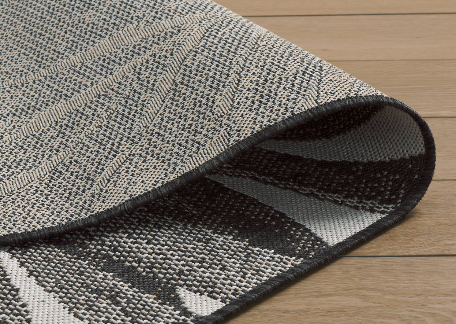 Tapis ext. Makaha 94x126 noir/gris