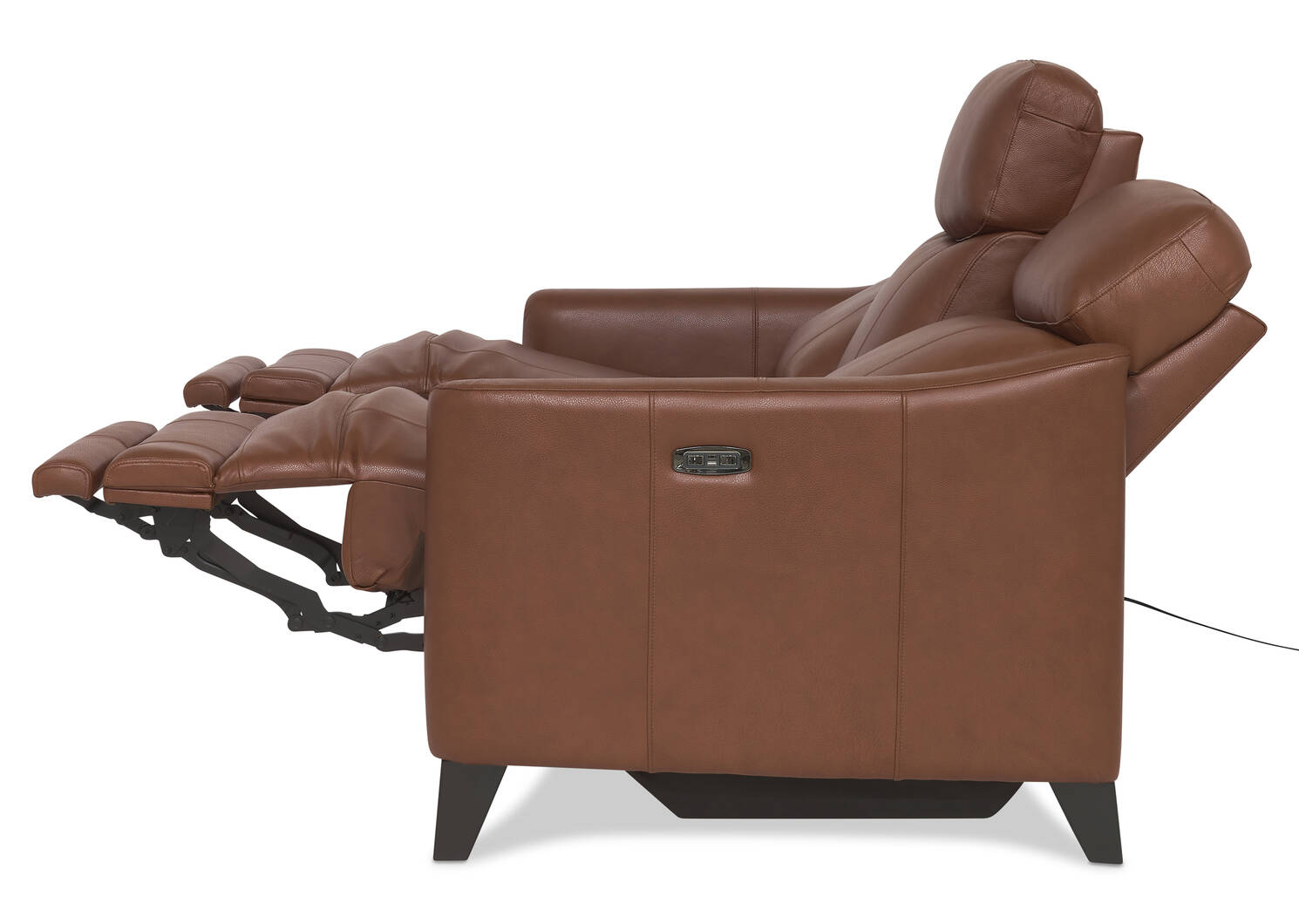 Nash Leather Reclining Sofa -Arlo Nutmeg