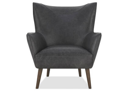 Fauteuil en cuir Diablo -Harrod charbon