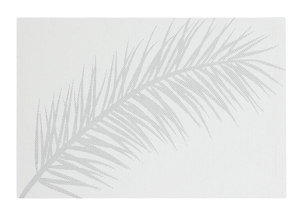Napperon Plume blanc/argenté