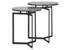 Malik Accent Table Set -Terrazzo Grey