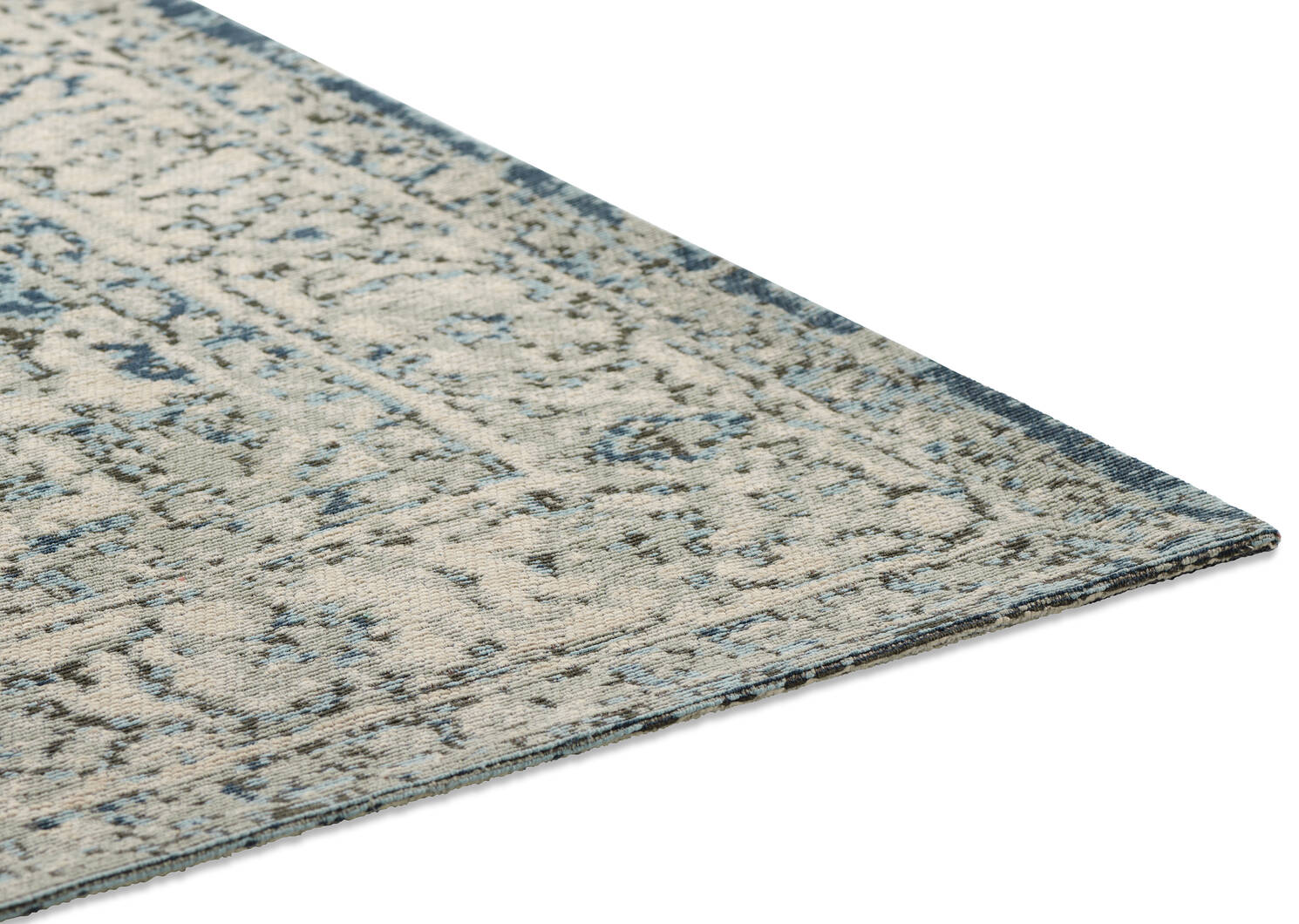 Tapis Kari 60x96 sable/bleu