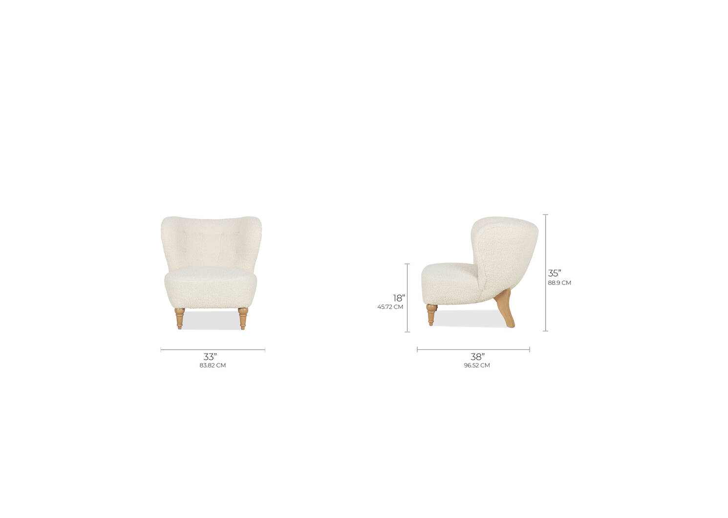 Emmy Chair -Woolly Ivory