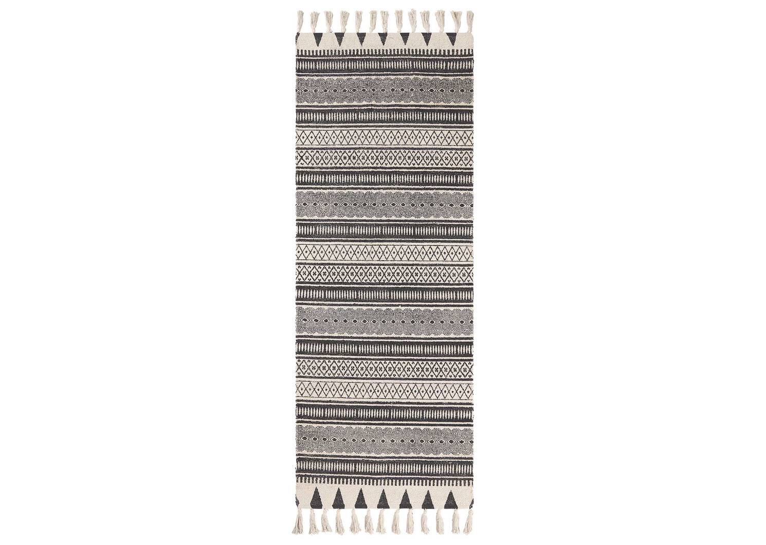 Tapis de couloir Waverly 30x84 noir/nat.