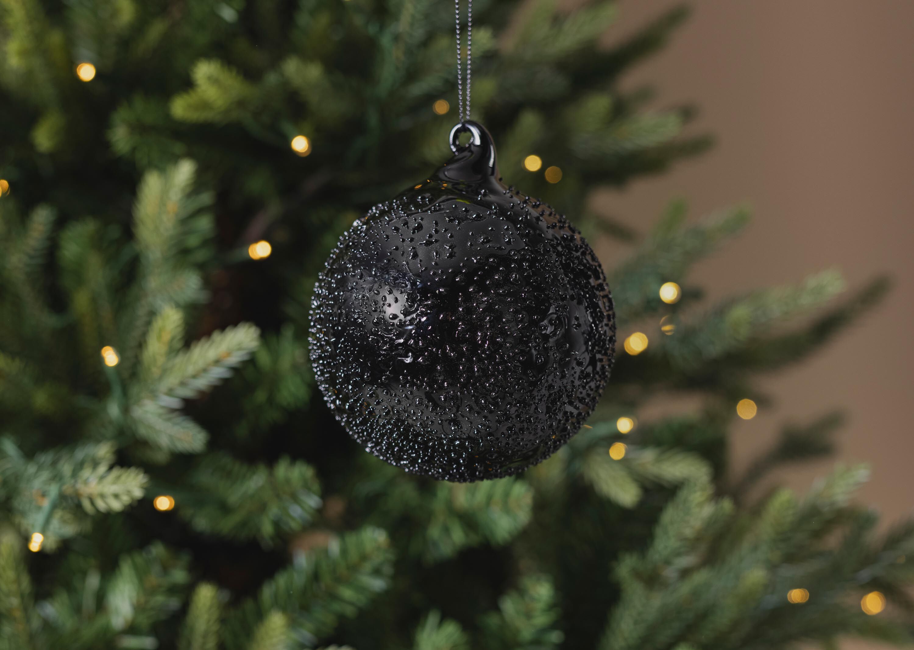 Black ball christmas on sale ornaments
