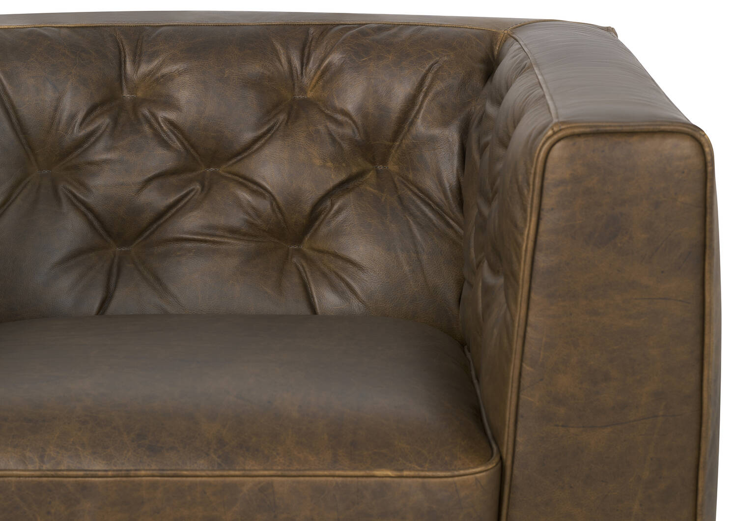 Marcello Leather Armchair -Waco Tobacco