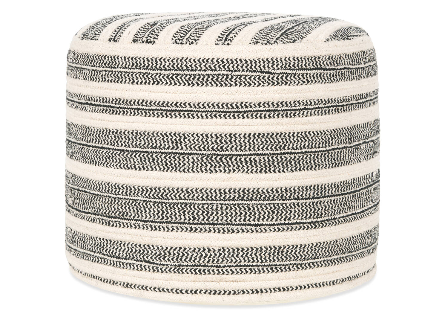 Higgins Pouf Grey/Ivory