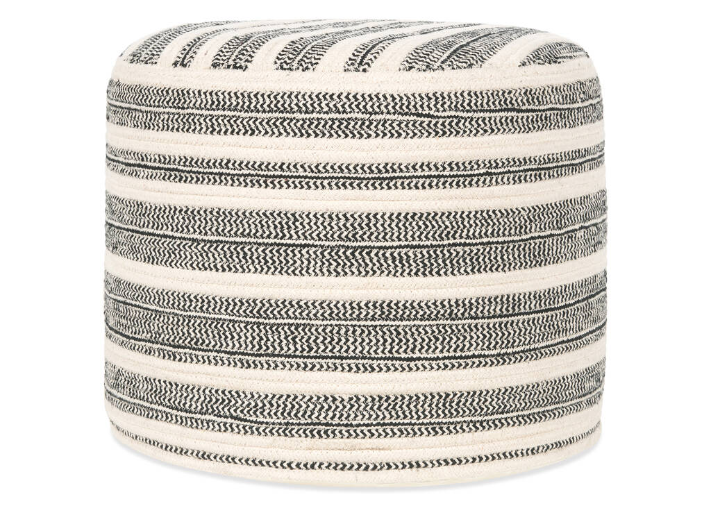 Higgins Pouf Grey/Ivory