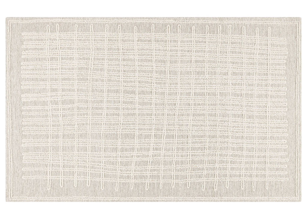 Nichols Wool Rug 96x120 Grey/Ivory