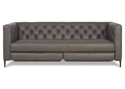 Mckay Leather Relaxer Sofa -Ashby Stone