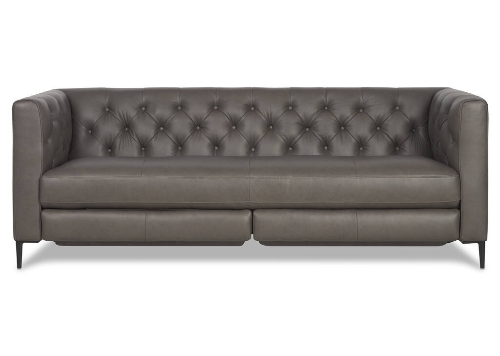 Mckay Leather Relaxer Sofa -Ashby Stone