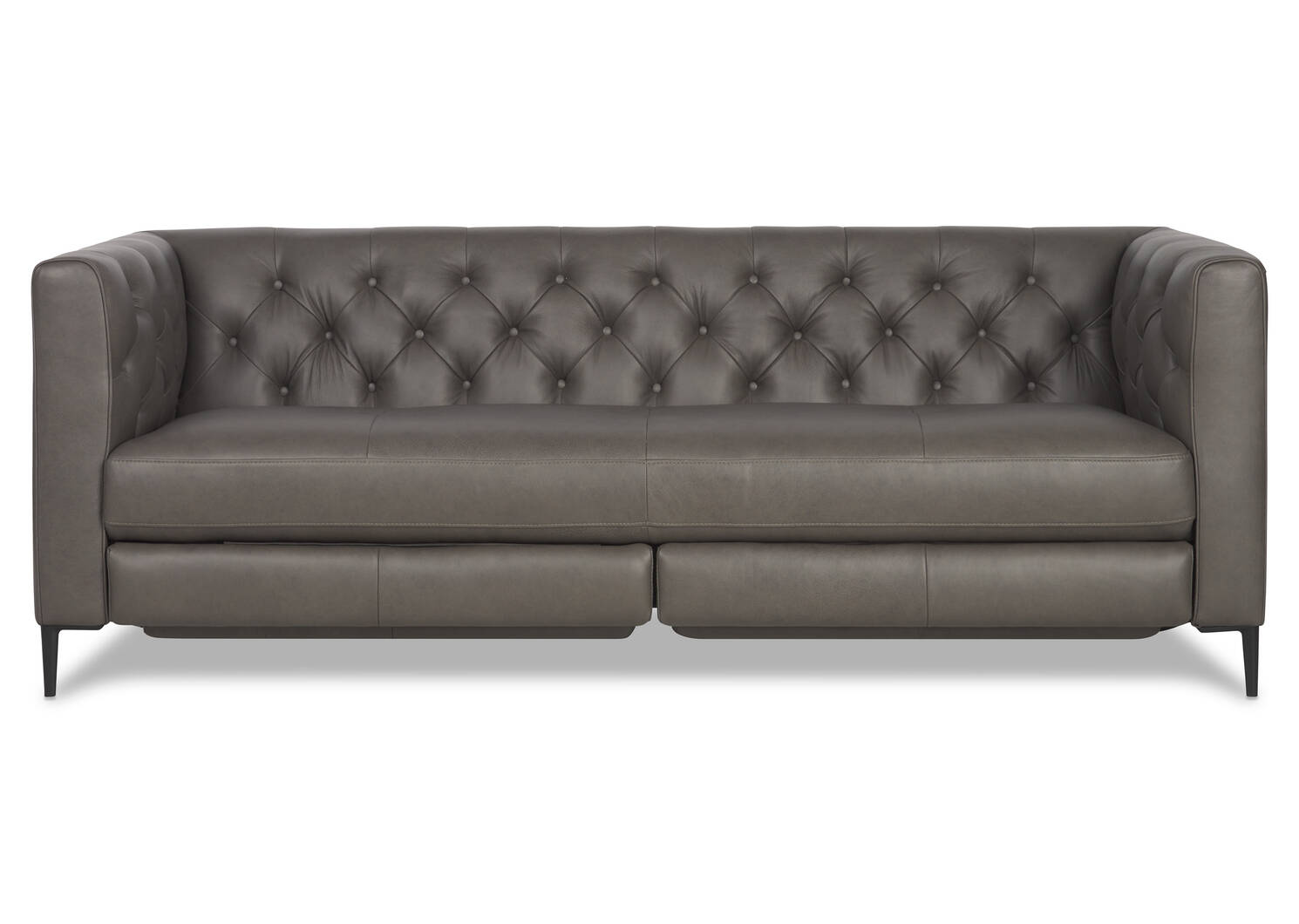 Mckay Leather Relaxer Sofa -Ashby Stone