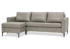 Lucca Custom Leather Sofa Chaise