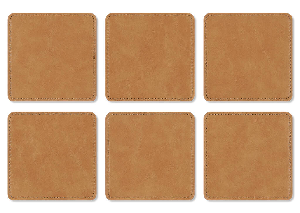 Ensemble de sous-verres Riva brun clair
