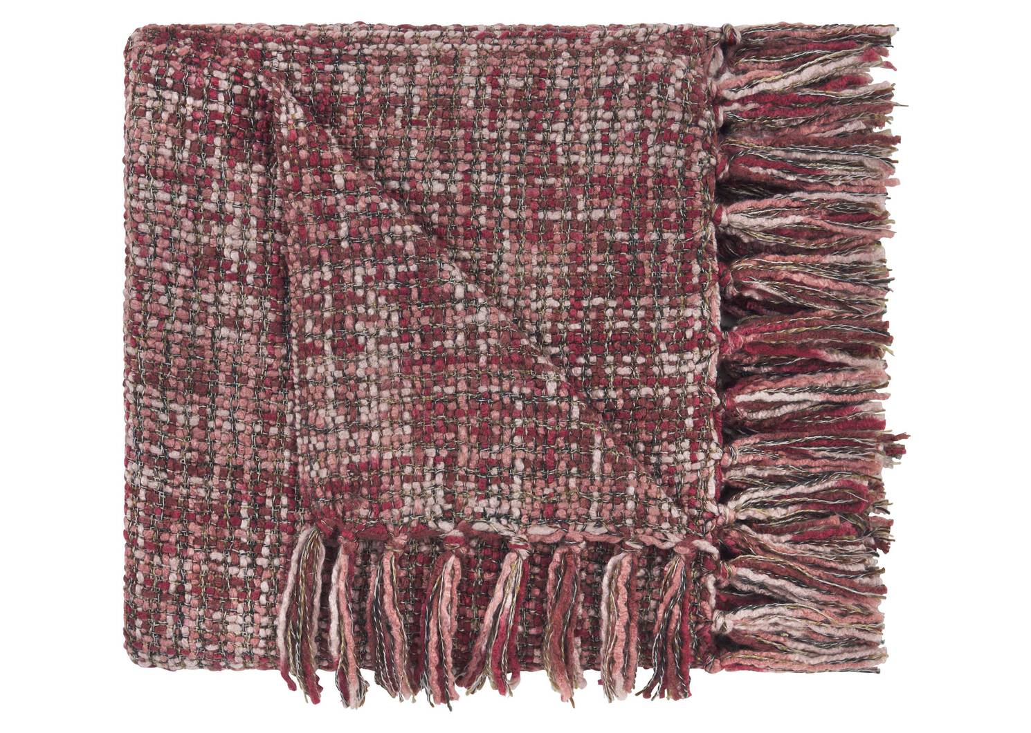 Betina Throw Merlot/Clay Pink