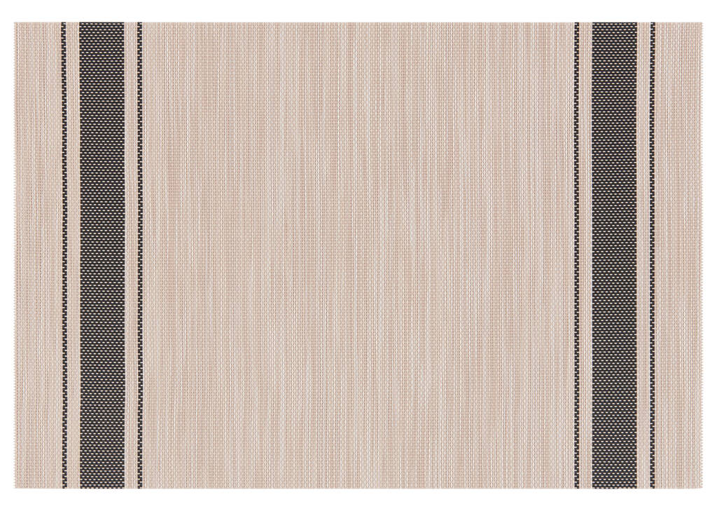 French Stripe Placemat Natural/Black