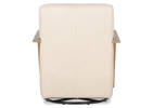 Fauteuil piv. en cuir Simone -Ari craie