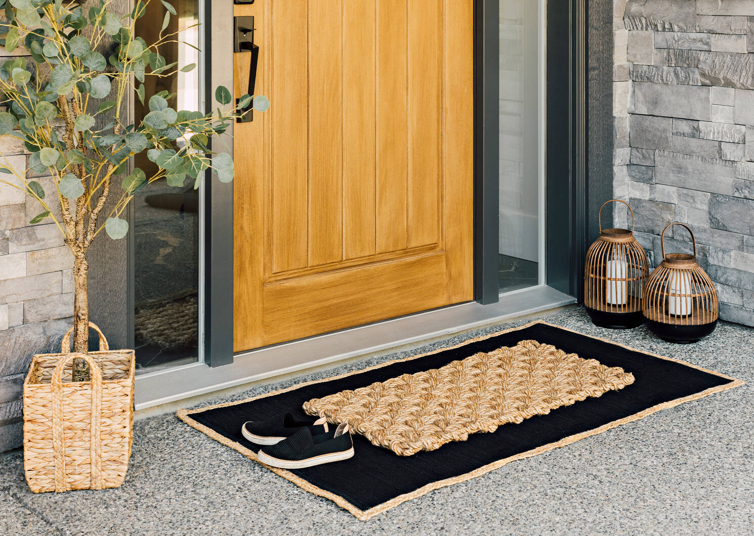 Basket Weave Doormat Natural