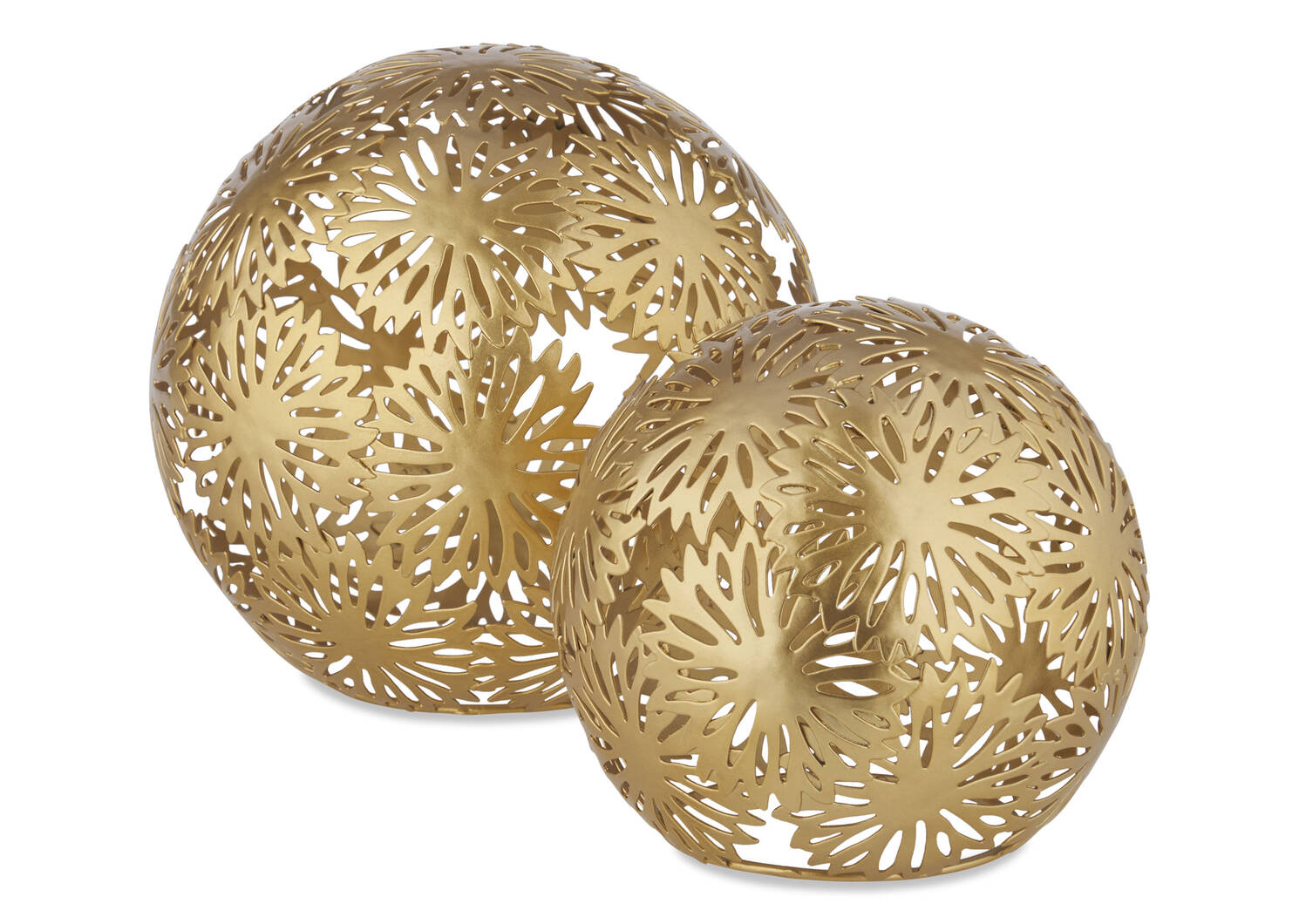 Zinnia Ball Décor Brass