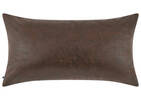 Coussin similicuir Jarvis 12x22 br foncé