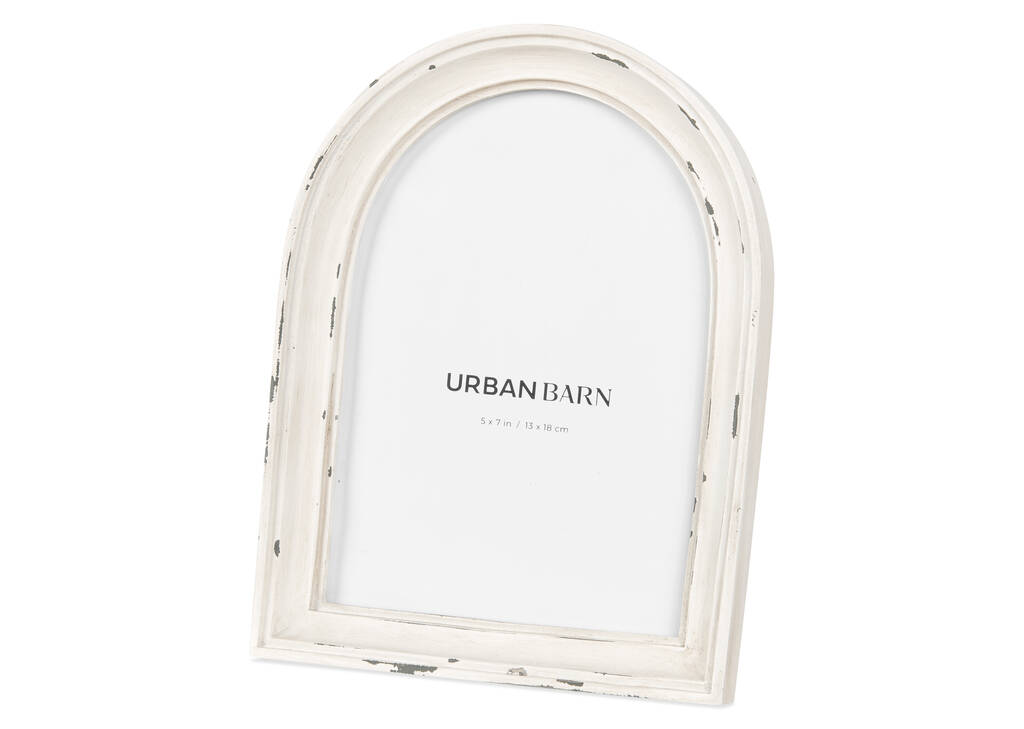 Cadre Letta 5x7 blanc antique