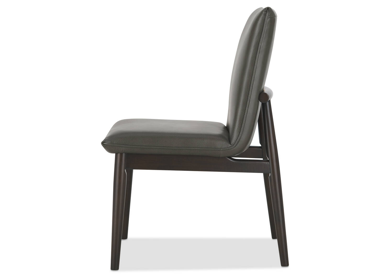 Chaise en cuir Esmae -Reede charbon