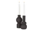 Ezio Candle Holder Narrow Black