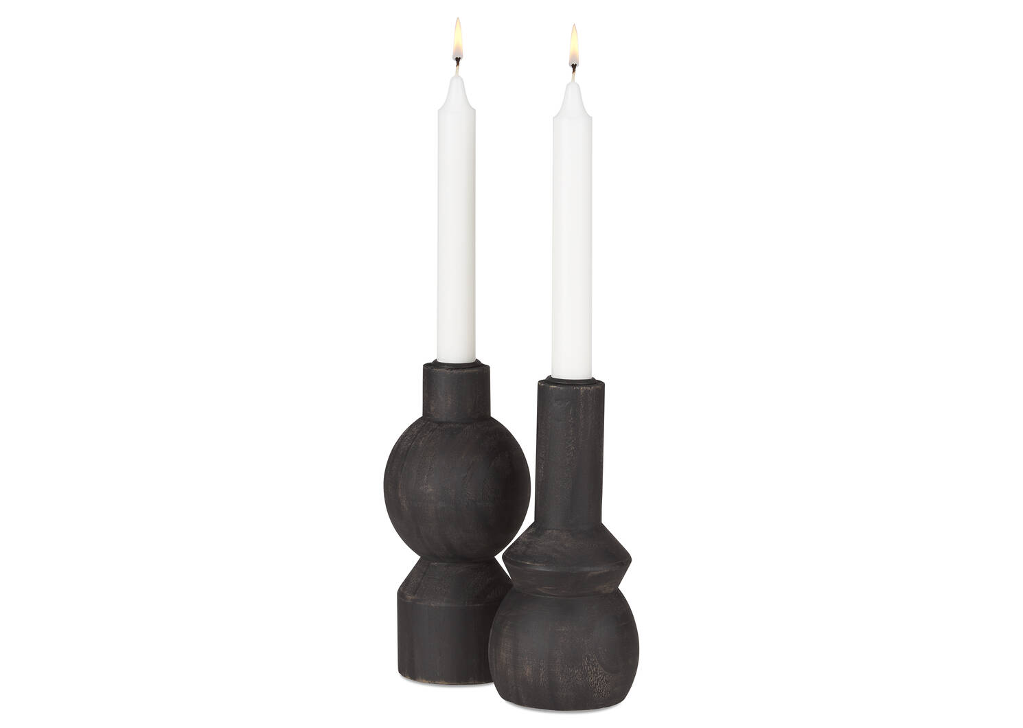 Ezio Candle Holder Narrow Black