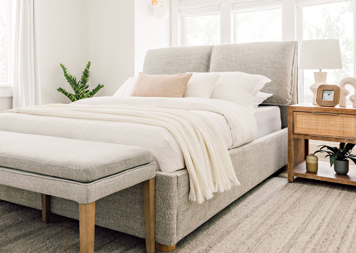 Ensembles de housse de couette en coton Kindell -ivoire