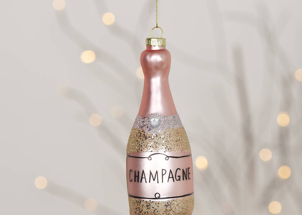 Bubbly Champagne Bottle Orn