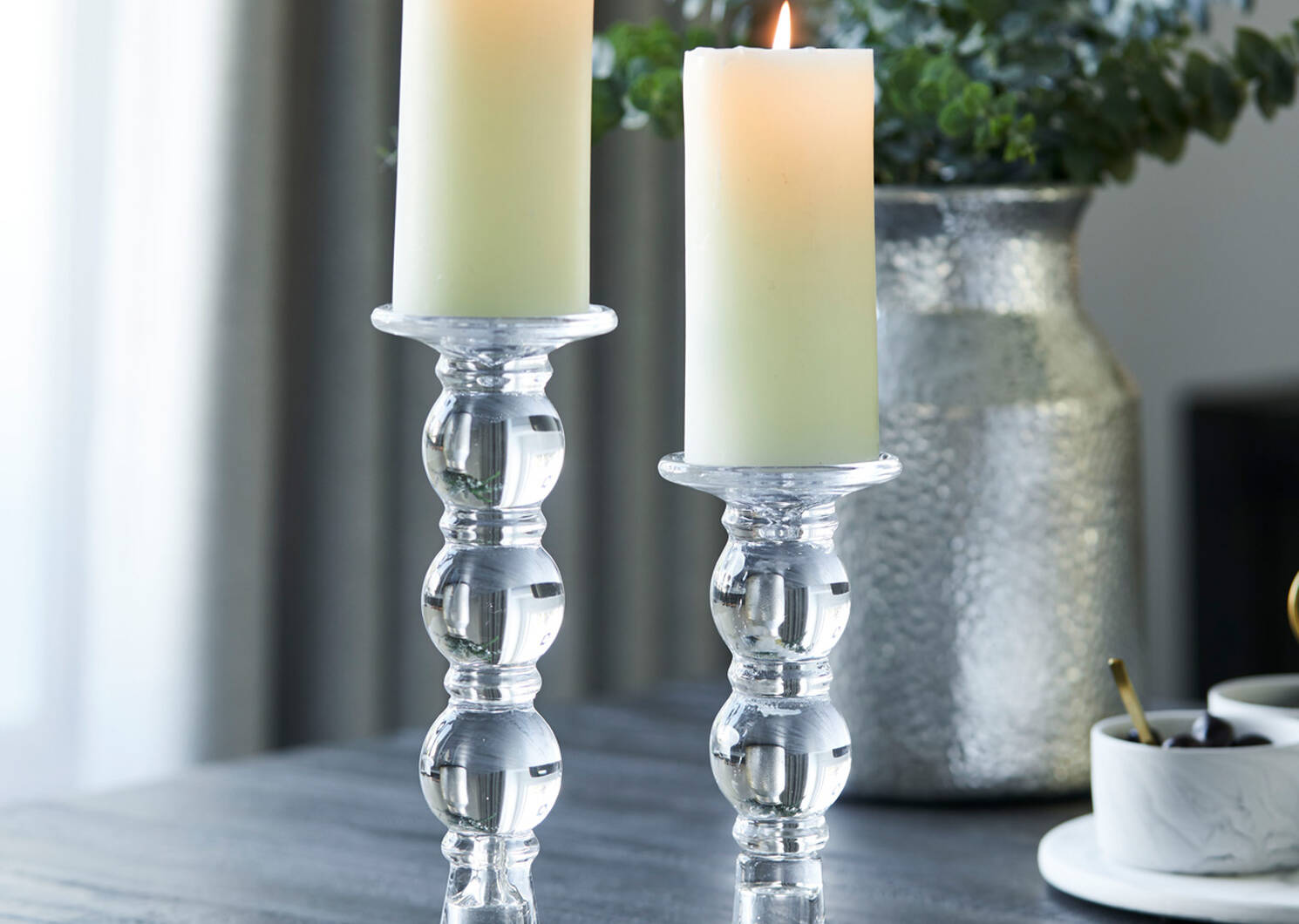 Octavia Candle Holders - Glass