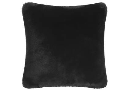 Cate Faux Fur Pillow 20x20 Black