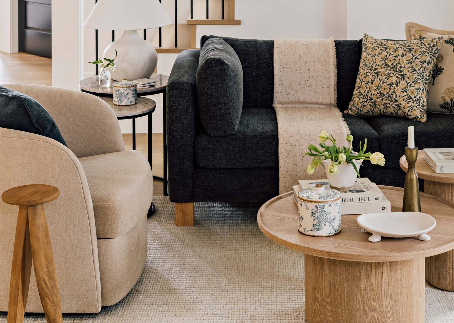 Chelsea Canister Large Ivory/Green