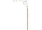 Lantern 3 Floor Lamp White/Brass