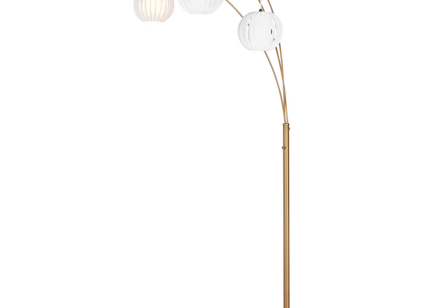 Lantern 3 Floor Lamp White/Brass