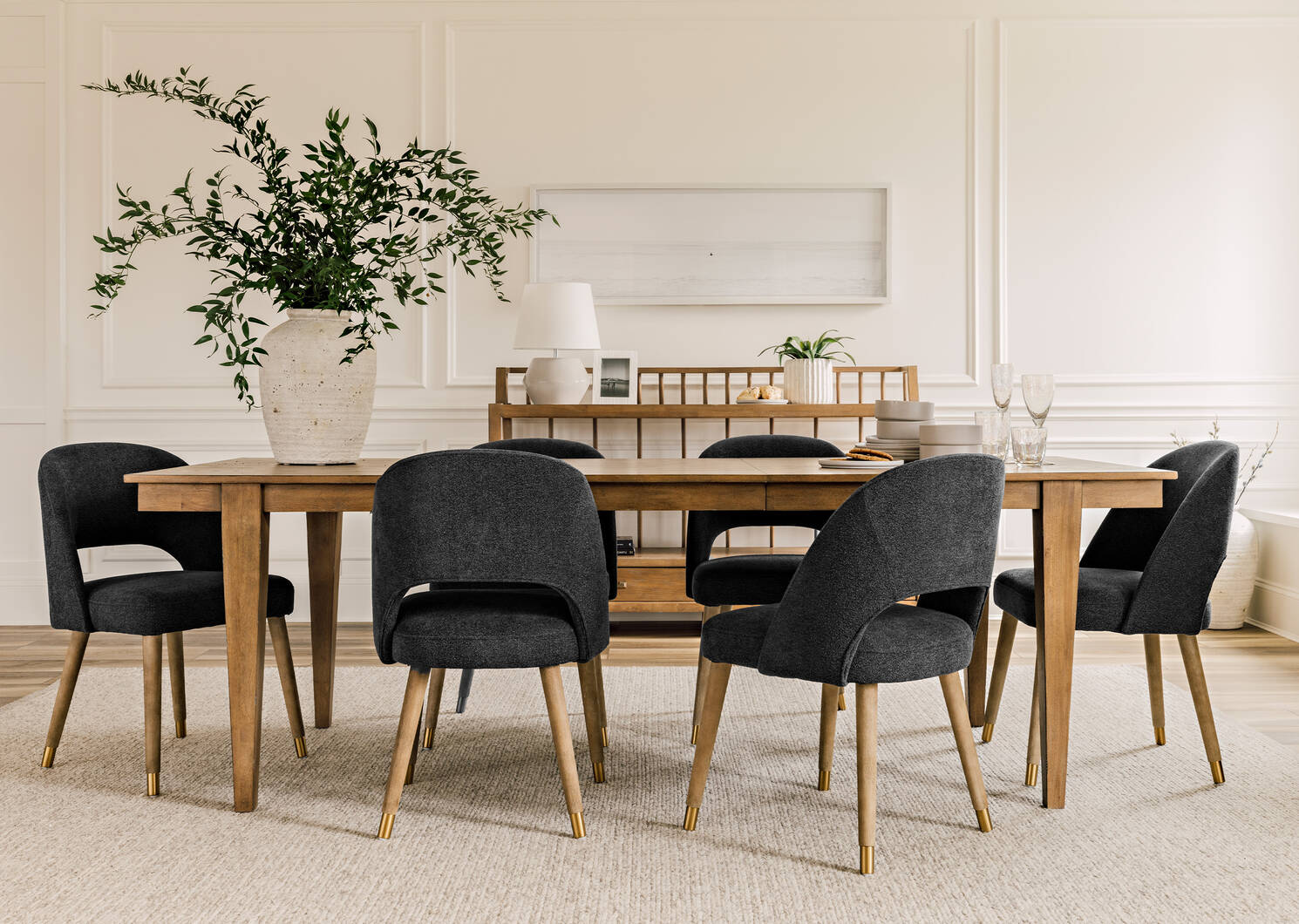 Jerusha Dining Chair -Elte Charcoal