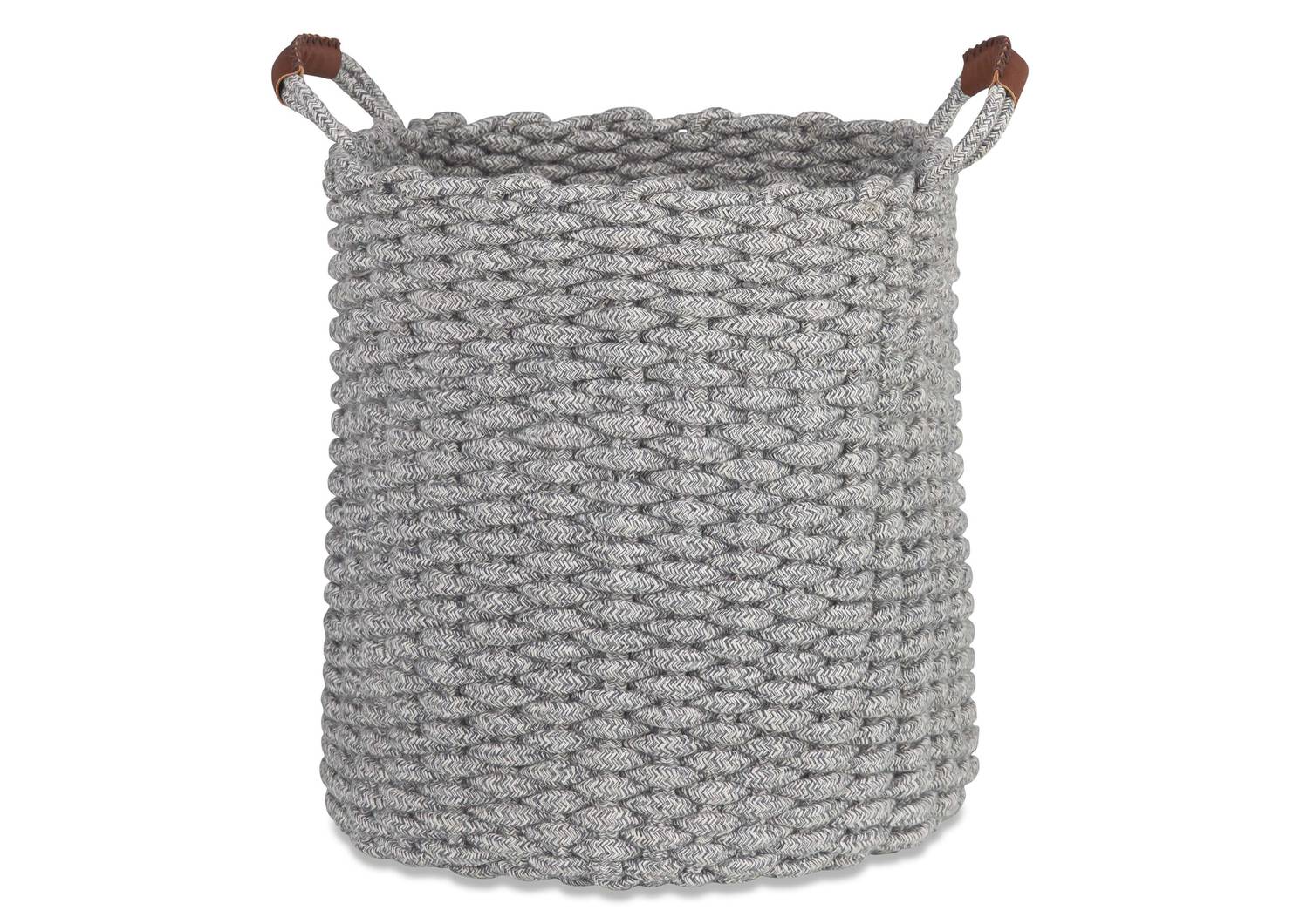 Grand panier à linge Corde gris multi