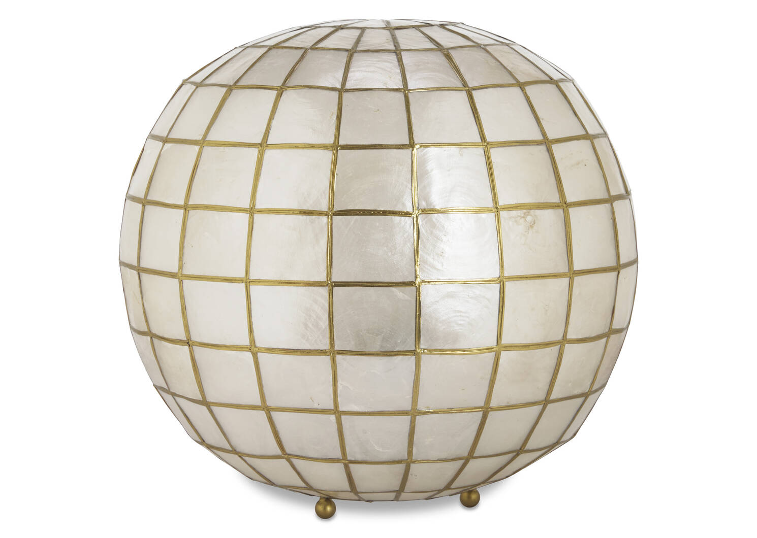 Lampe boule en nacre Capiz Ensley