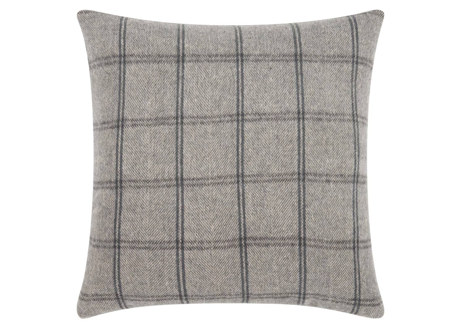 Coussin à carreaux Alaric 20x20 gris