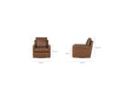 Fauteuil pivotant cuir Sadie -Arlo rhum