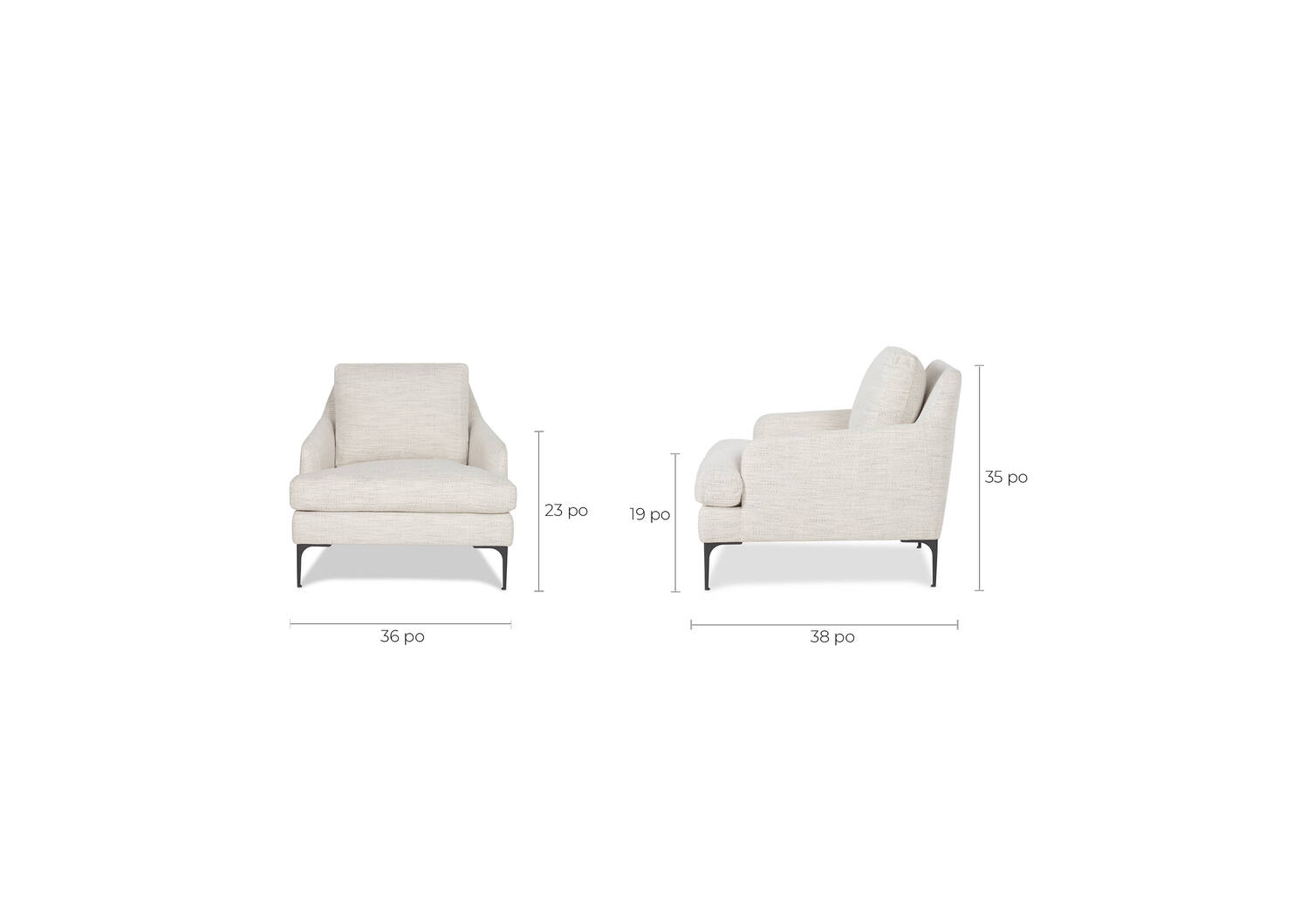 Fauteuil Florence -Balboa brume