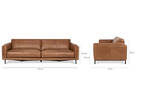 Canapé cuir Renfrew 94 po -Adler brun cl