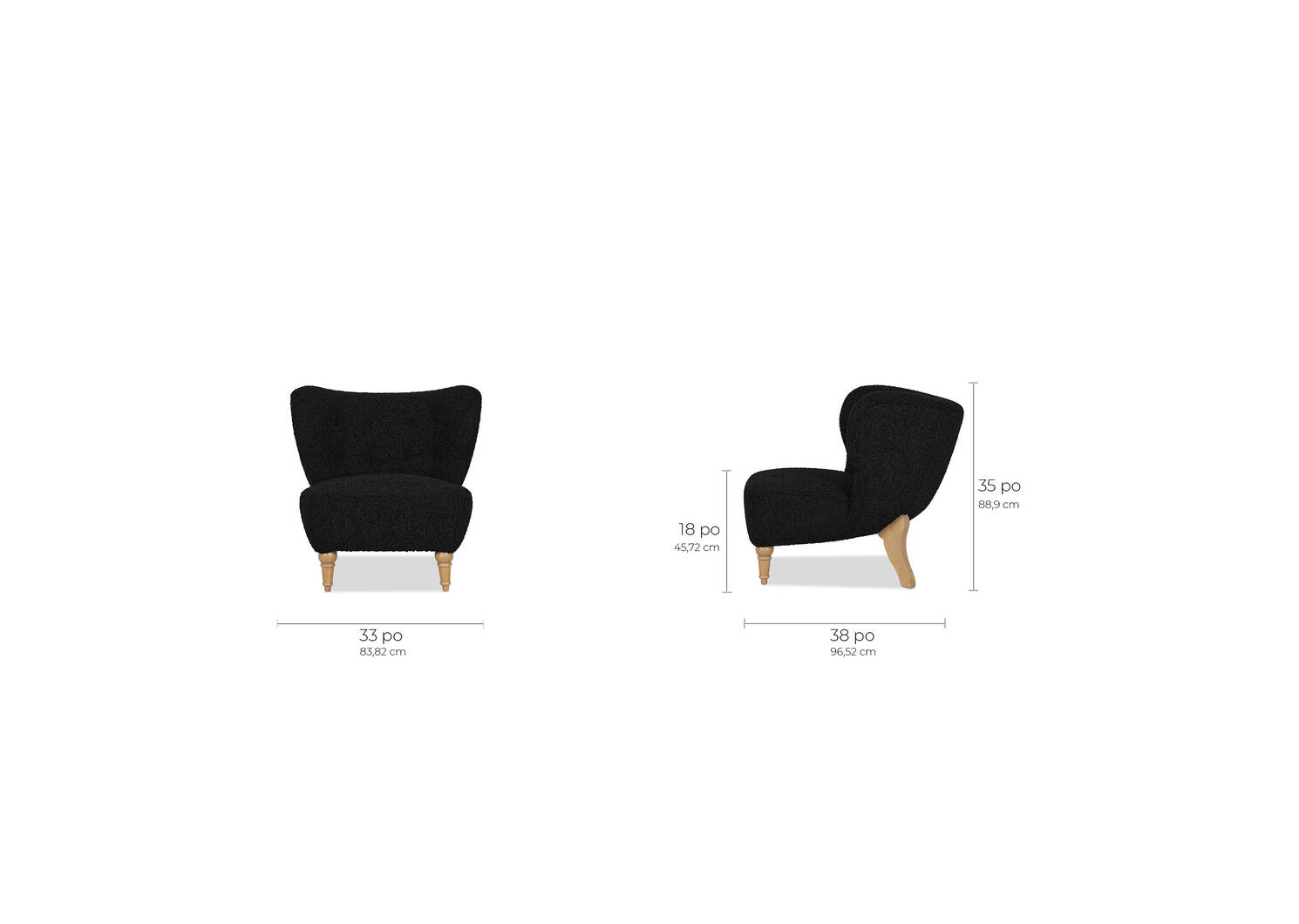 Fauteuil Emmy -Woolly noir