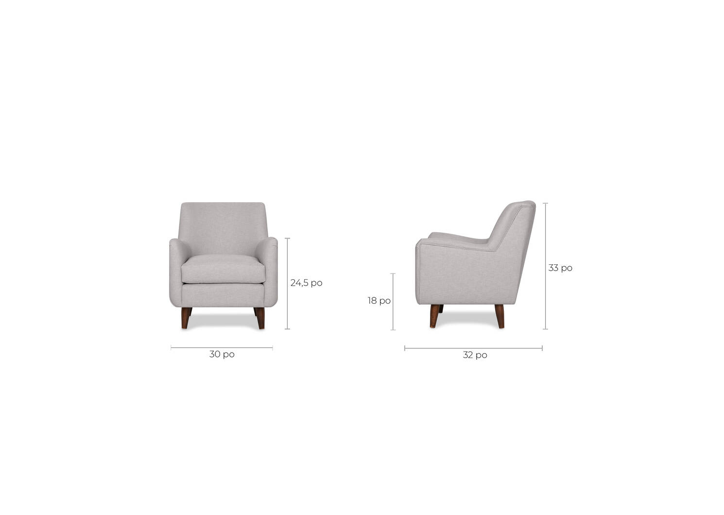 Fauteuil Clive personnalisé