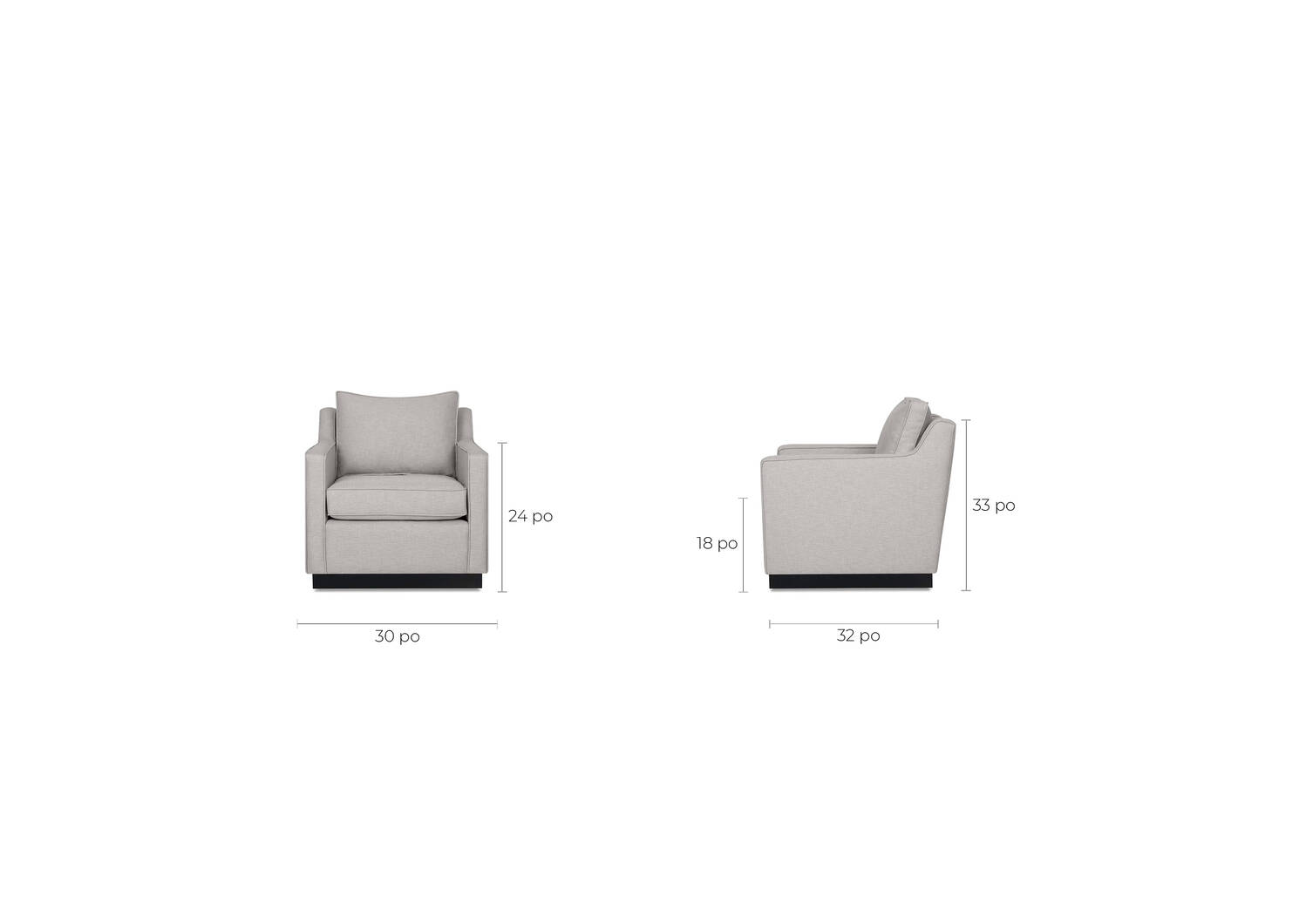 Fauteuil pivotant Garcia personnalisé