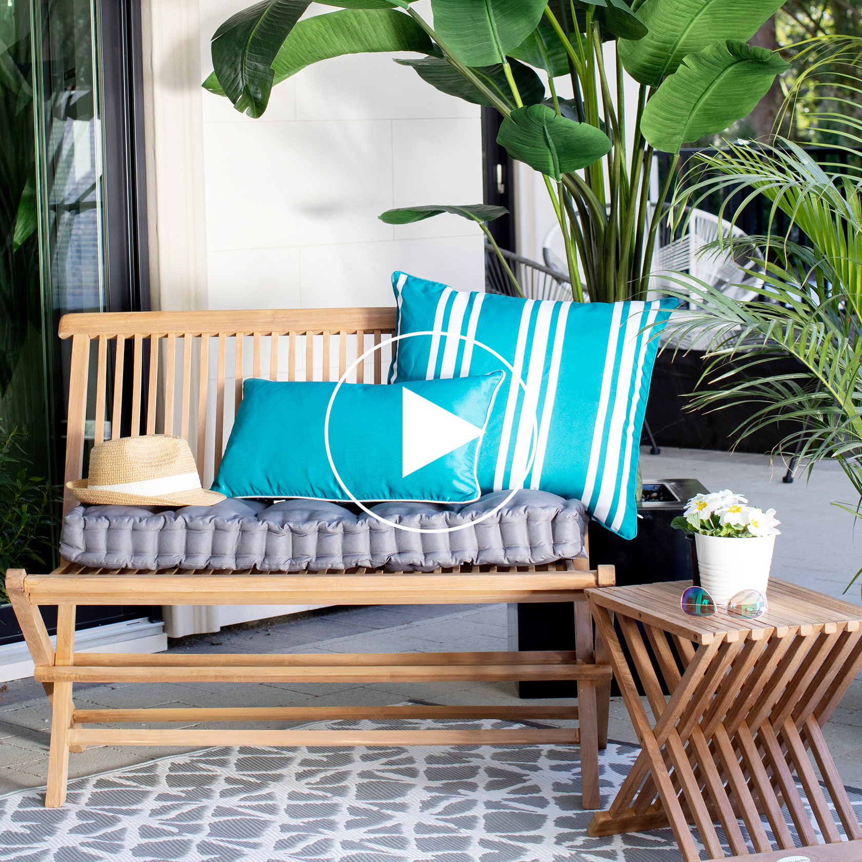 Galiano 5PC Patio Set -Teak Natural