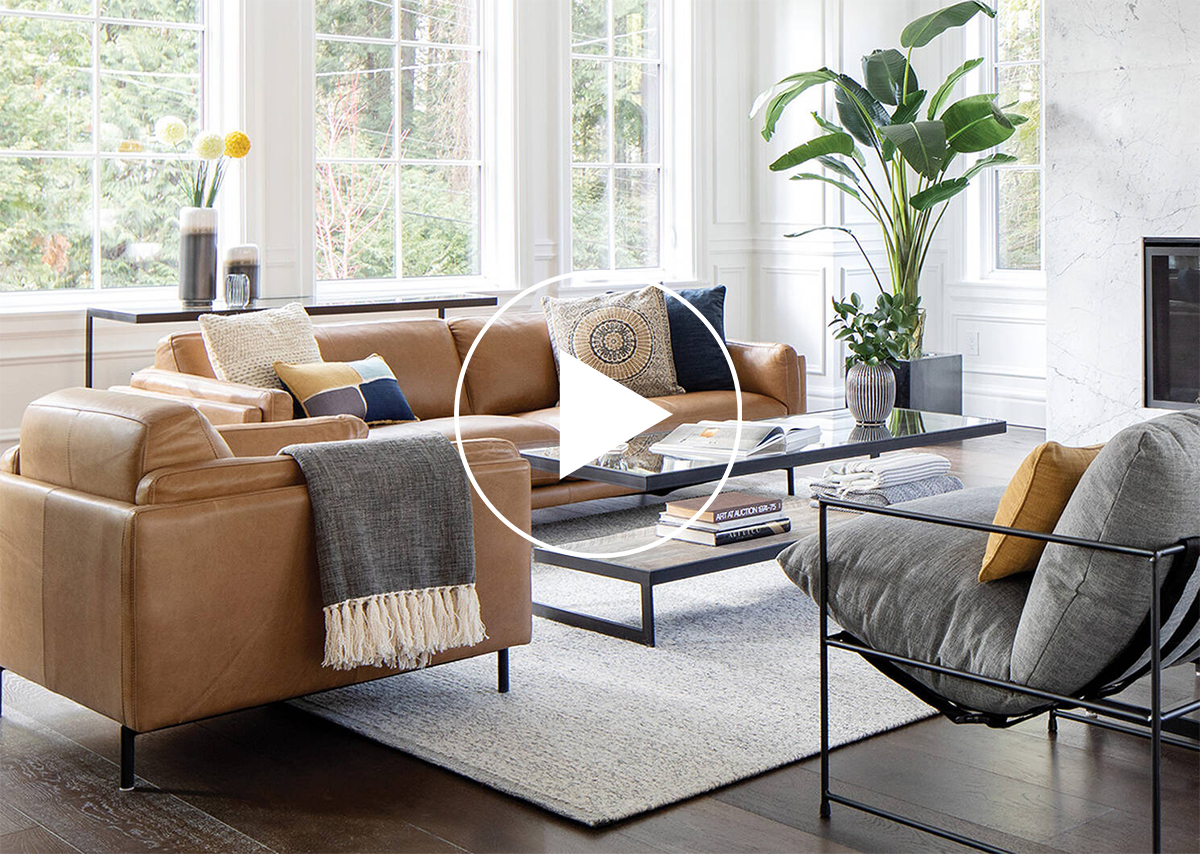 Renfrew Leather Sofa 94" -Adler Tan